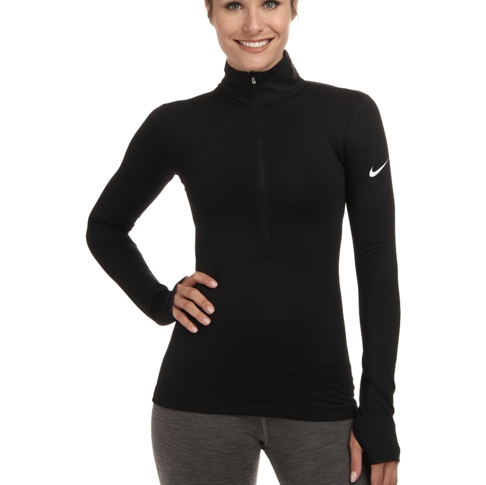 Nike Pro Warm 1/2 zip Top Black Sz.L NWT